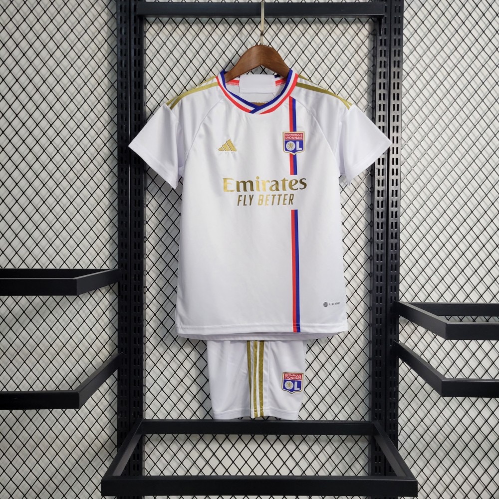 Adidas - Maillot  + Short Enfant Domicile Olympique Lyonnais 23/24